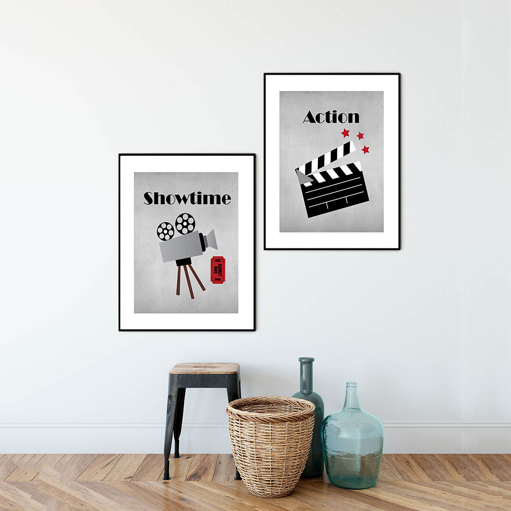 Vintage Home Cinema - Movie Theater Vintage Art Canvas Painting