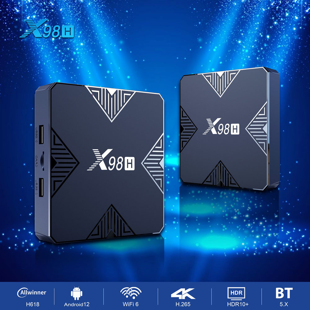 Netflix Home Cinema - X98H TV Box Android12 Allwinner H618