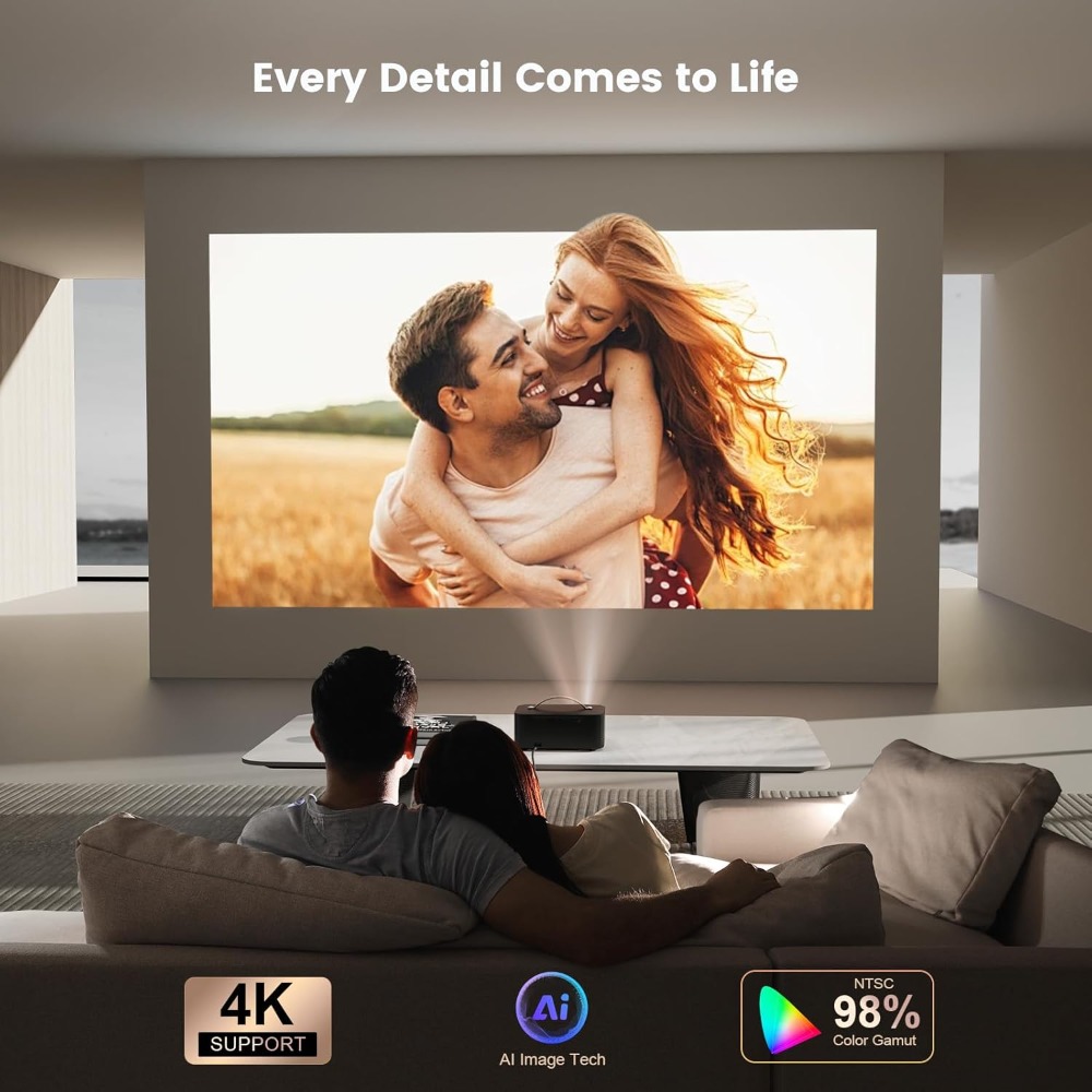 Netflix Home Cinema - 4K Smart Projector with WiFi Bluetooth