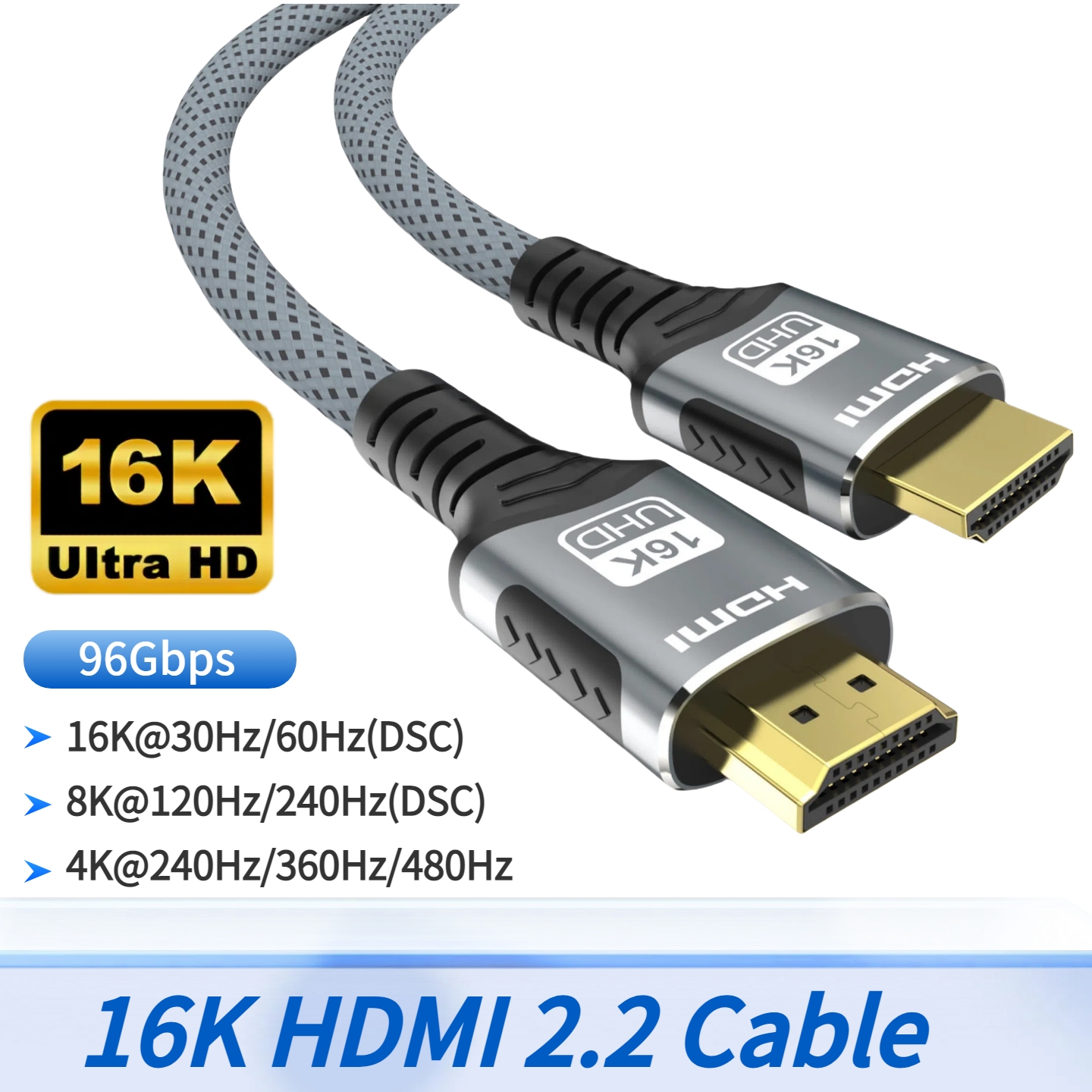16K HDMI 2.2 Cable 96Gbps 8K@1 - Home Cinema Gaming のレビューと価格
