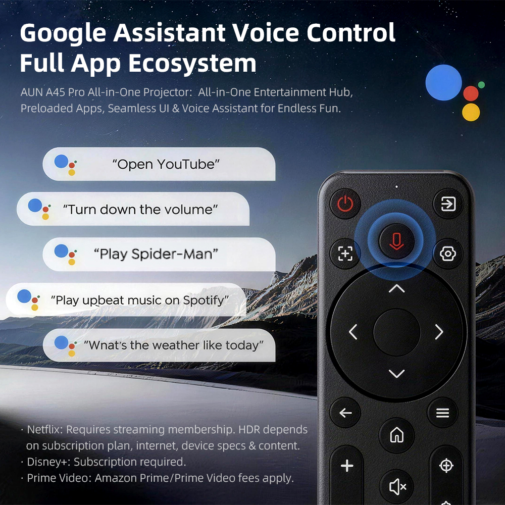 AUN A45 Pro Projector Android  - Netflix Home Cinema のレビューと価格
