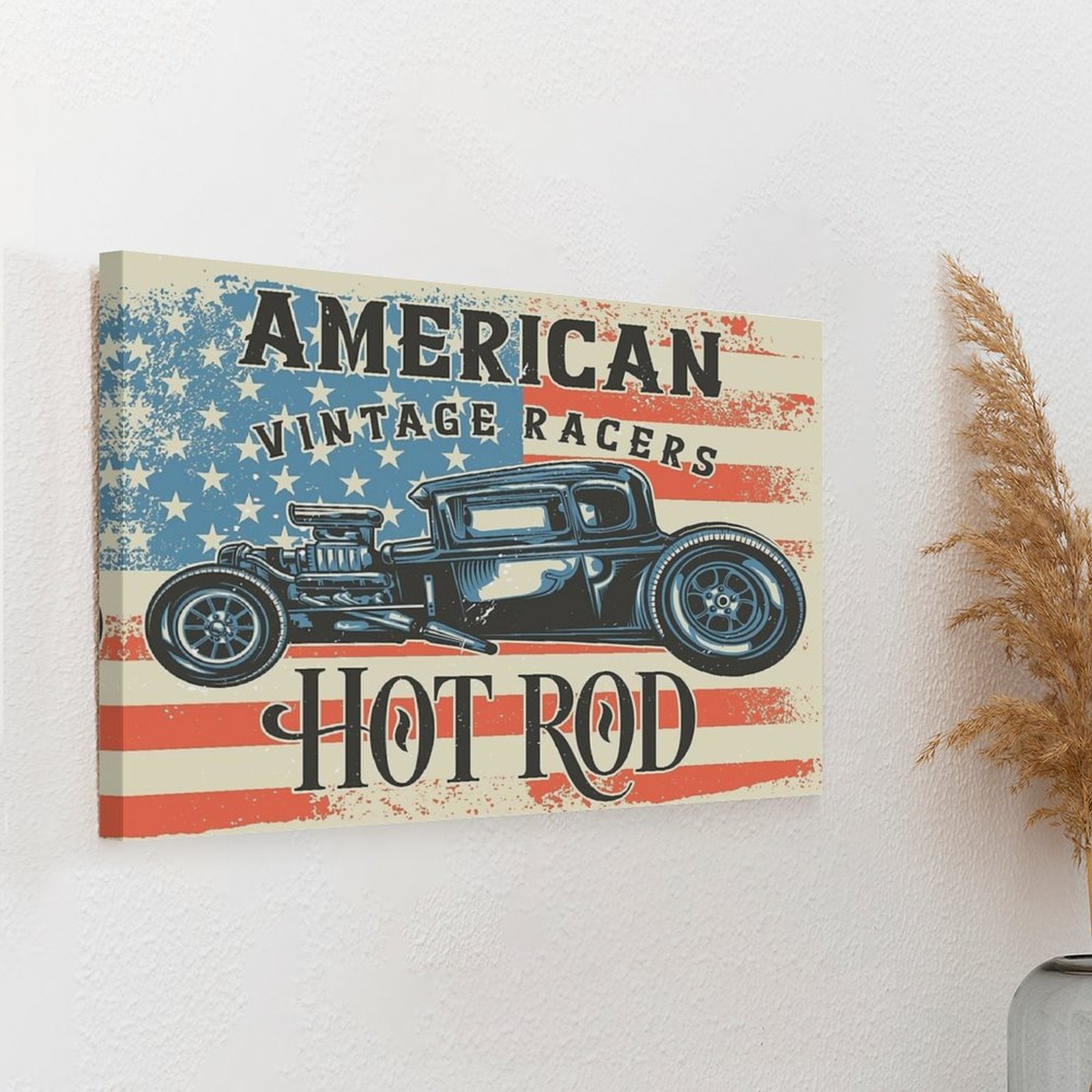 American Hot Rod Canvas Painti - Home Cinema Wall Design のレビューと価格