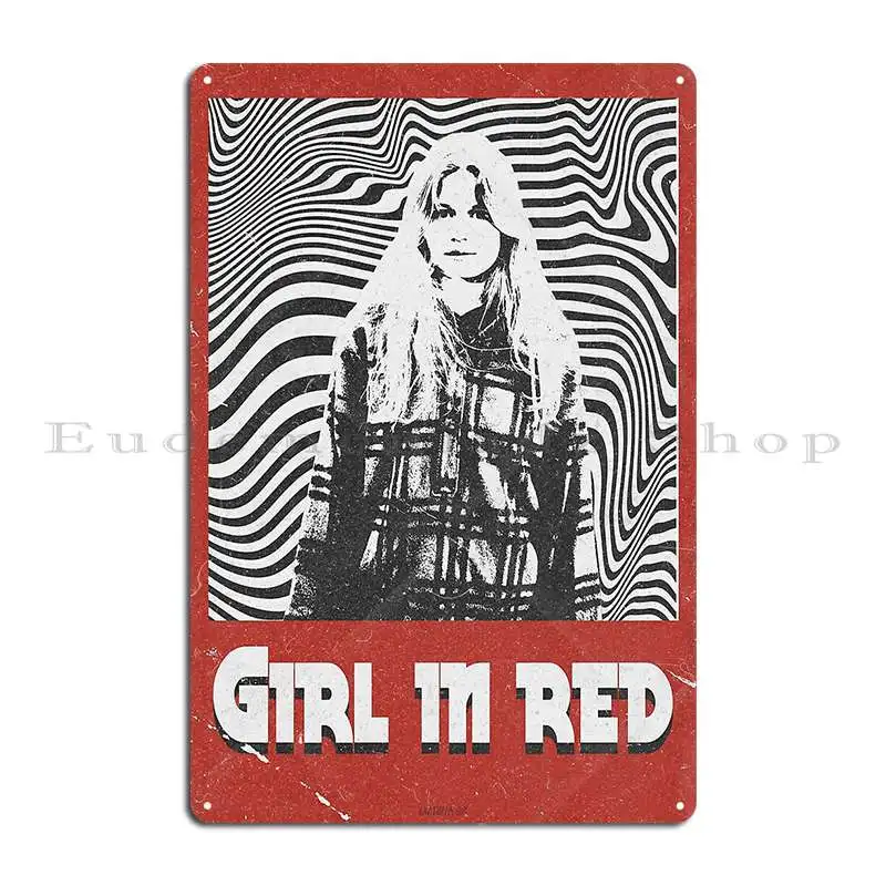 Girl In Red Retro Metal Plaque - Home Cinema Wall Design のレビューと価格