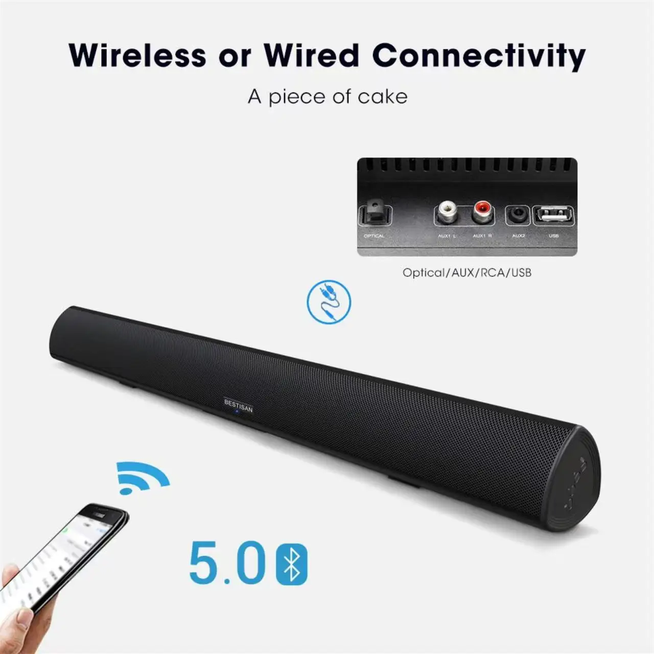Powerful TV Soundbar Wired 100 - Home Cinema Of Soundbar のレビューと価格