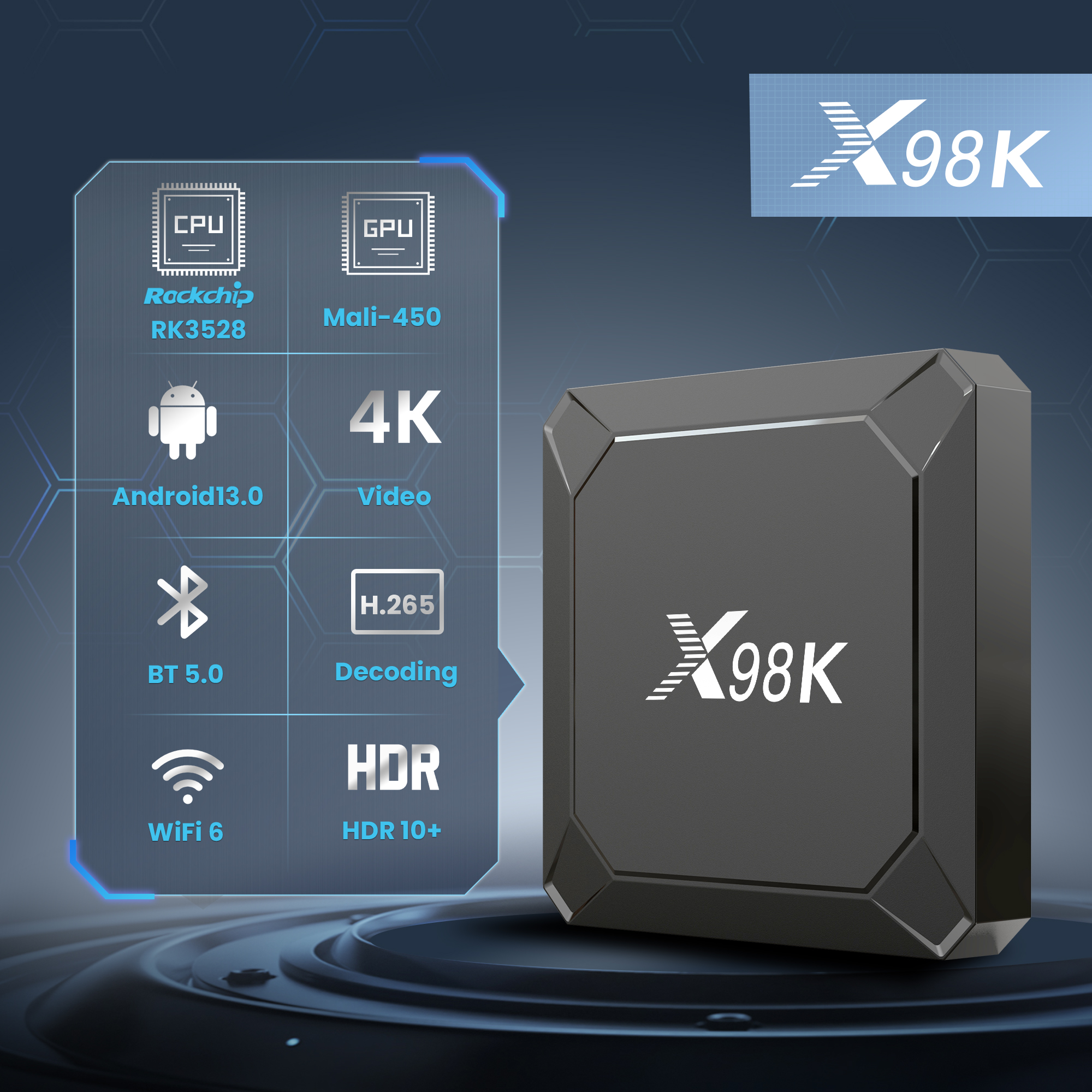 Original X98K TV Box Android13 - Netflix Home Cinema のレビューと価格