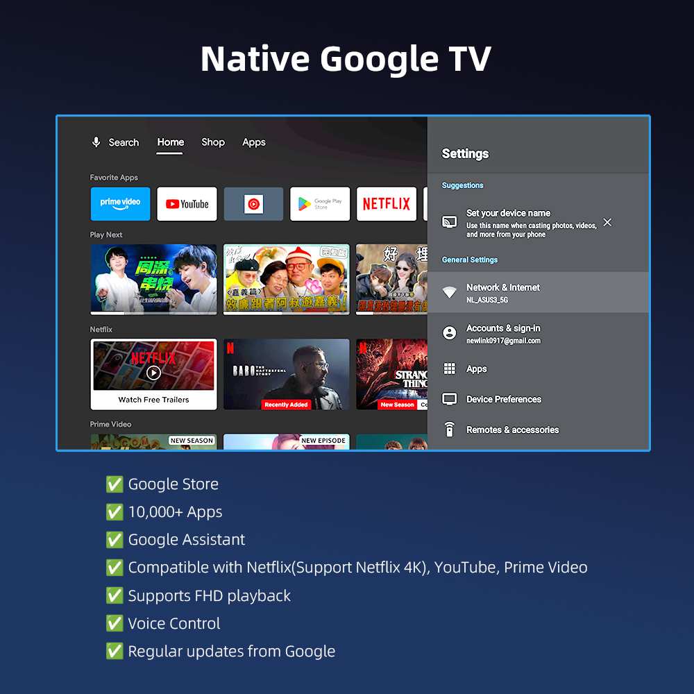 AUN Projector Android Google T - Netflix Home Cinema のレビューと価格