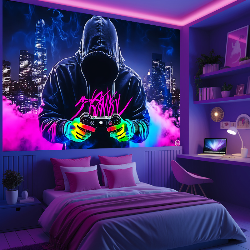 VIKAMA Cyberpunk Neon Gamer Ta - Home Cinema Gaming のレビューと価格