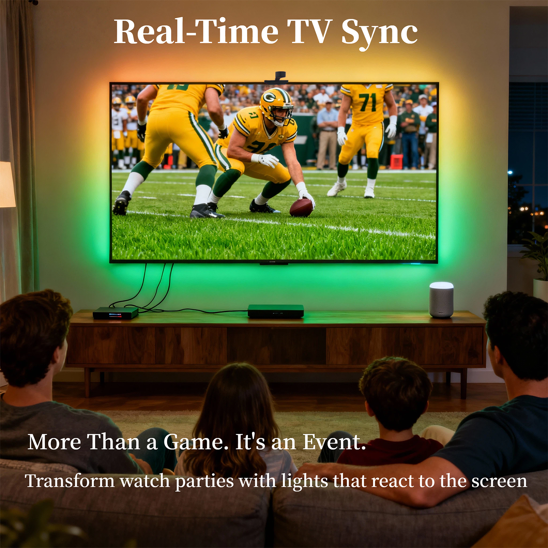 WACUAAO AI Sync LED TV Backlig - Home Cinema Gaming のレビューと価格