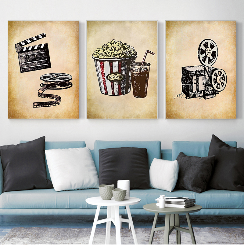 Movie Theater Vintage Art Canv - Vintage Home Cinema のレビューと価格