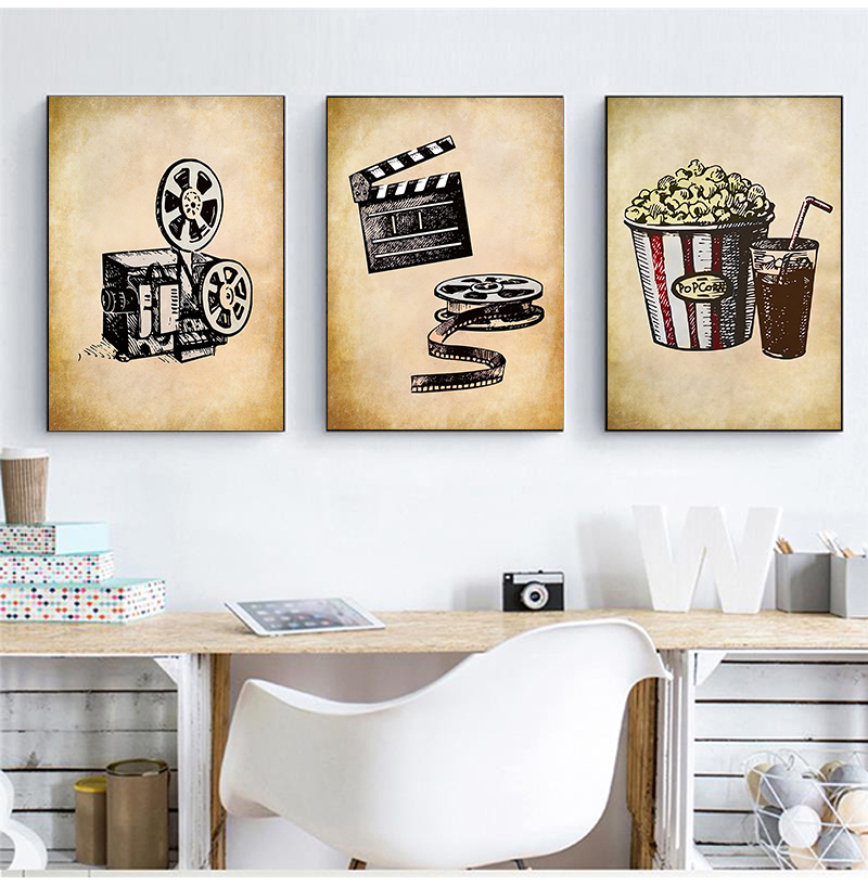 Movie Theater Vintage Art Canv - Vintage Home Cinema のレビューと価格