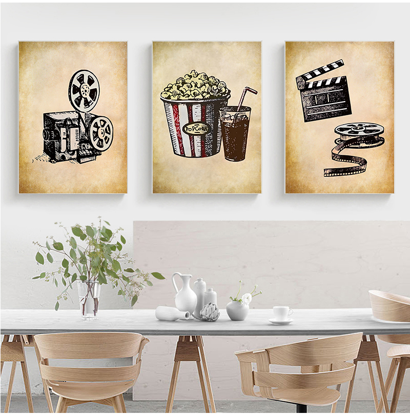 Movie Theater Vintage Art Canv - Vintage Home Cinema のレビューと価格