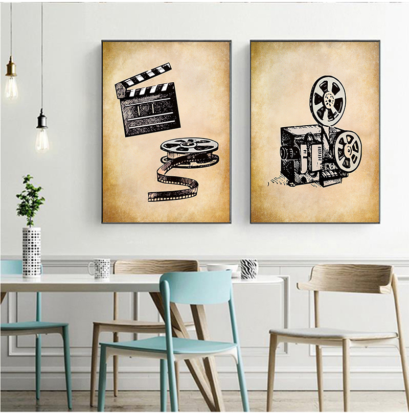 Movie Theater Vintage Art Canv - Vintage Home Cinema のレビューと価格
