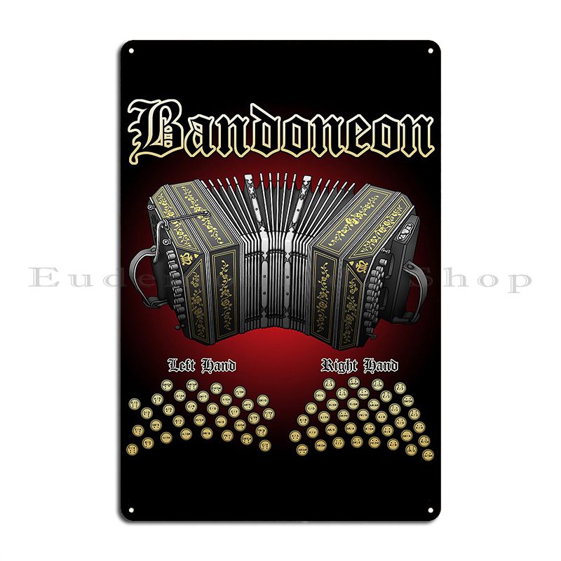 Bandoneon Metal Plaque Poster  - Home Cinema Wall Design のレビューと価格
