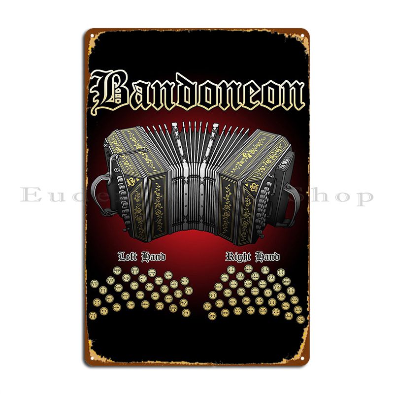 Bandoneon Metal Plaque Poster  - Home Cinema Wall Design のレビューと価格