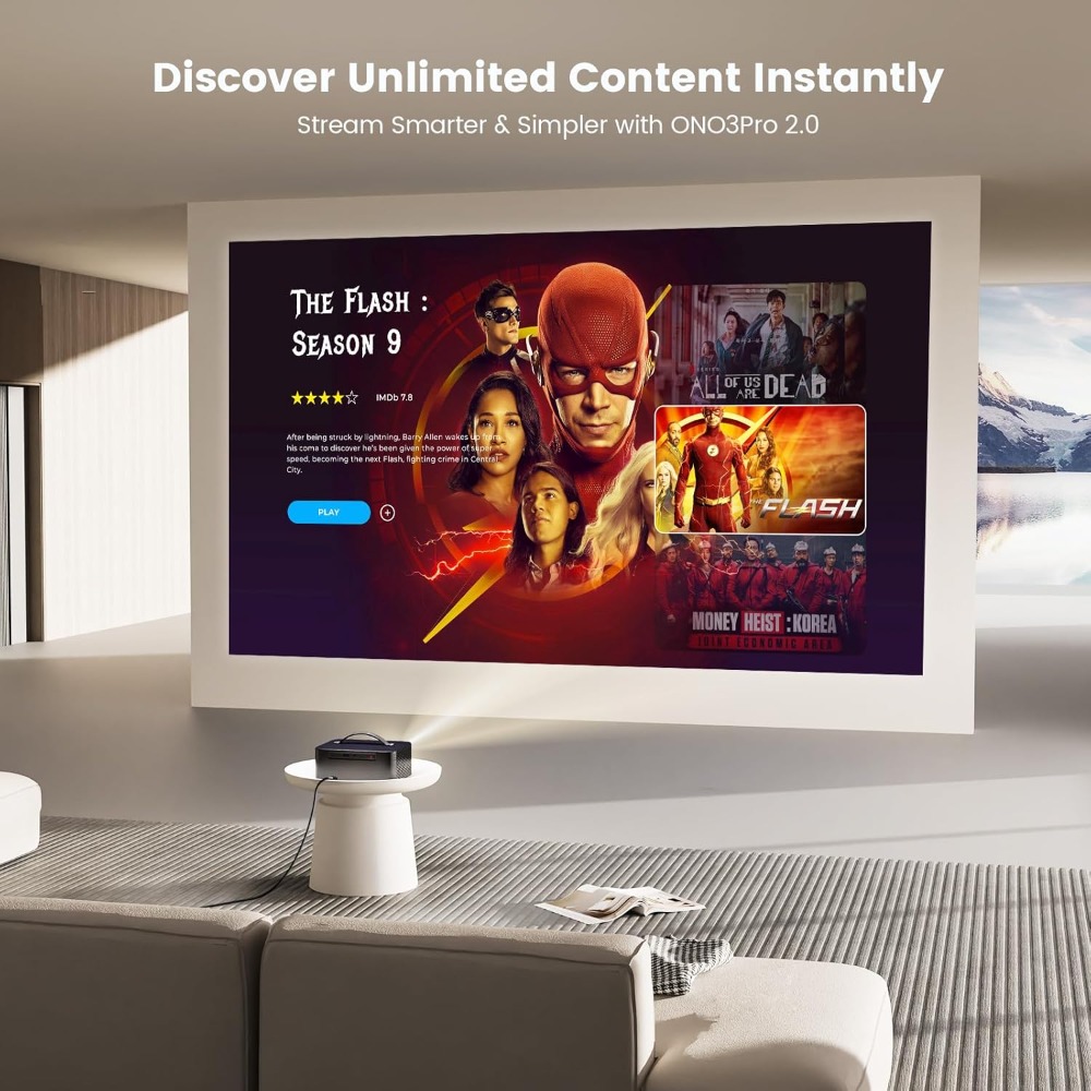 4K Smart Projector with WiFi B - Netflix Home Cinema のレビューと価格