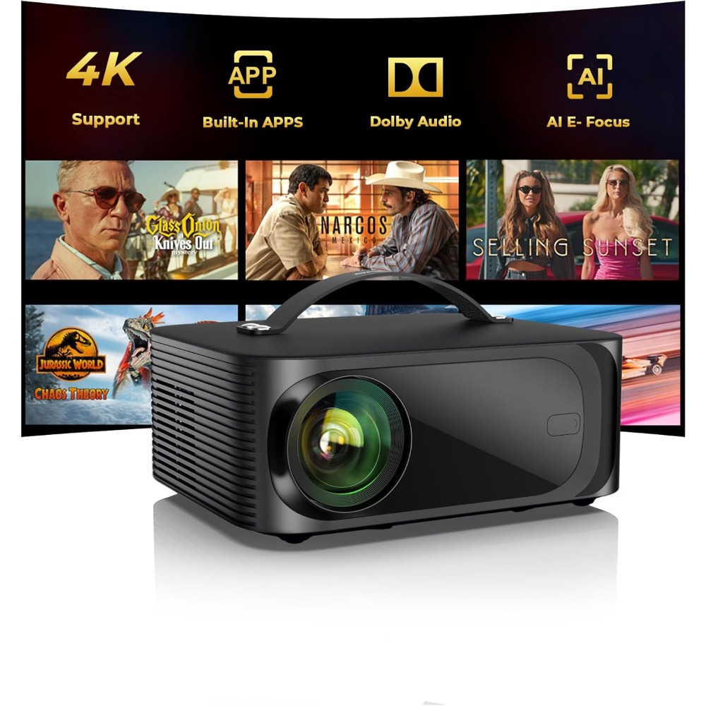 4K Smart Projector with WiFi B - Netflix Home Cinema のレビューと価格